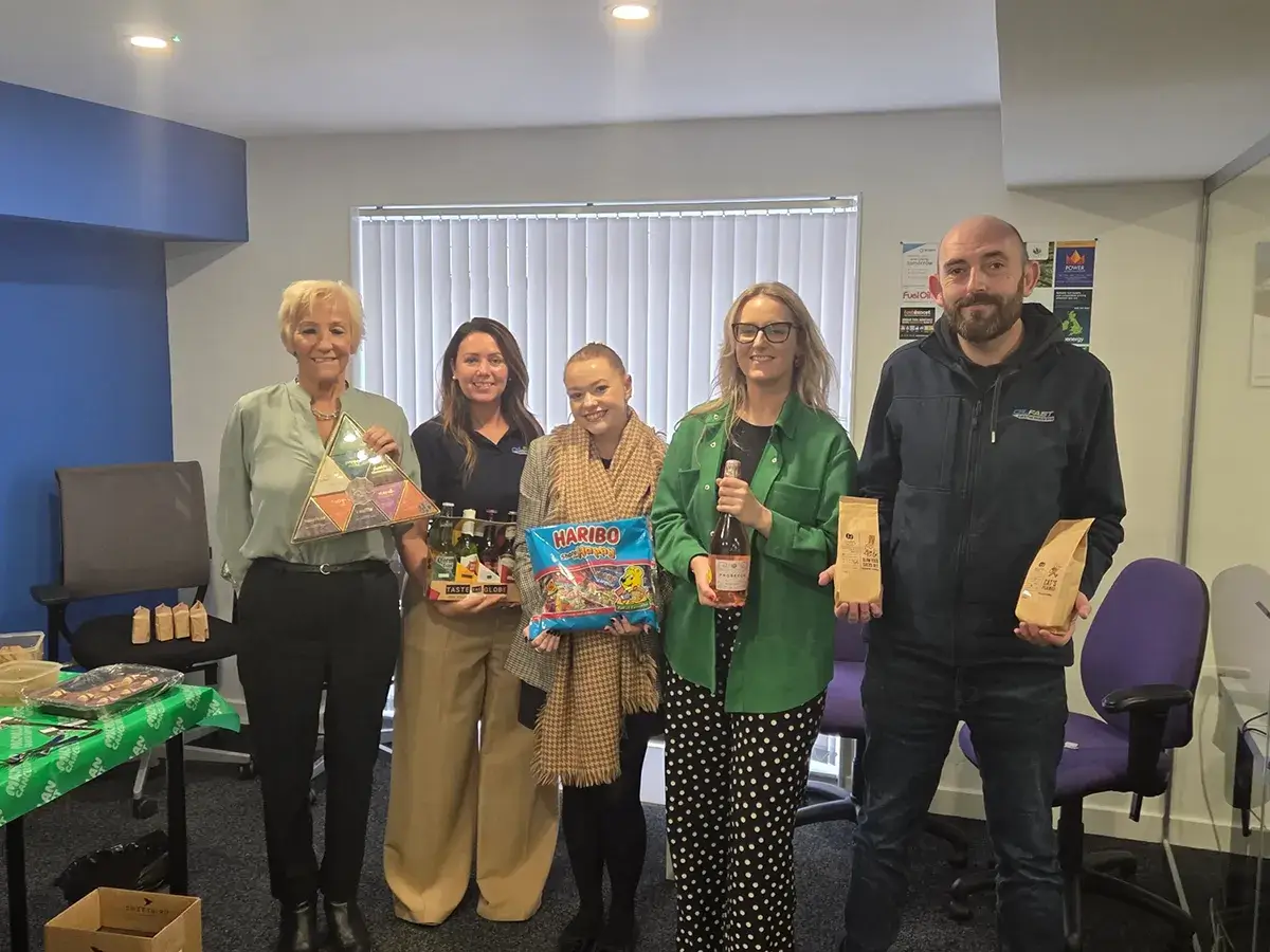 mcmillian charity bake sale at oilfast falkirk
